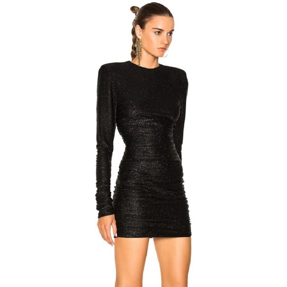 REDEMPTION REVOLVE BLACK METALLIC MINI DRESS - Picture 5 of 9